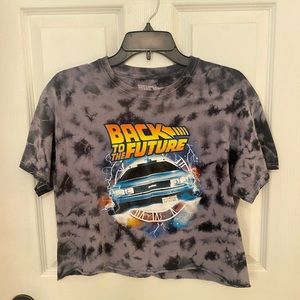 Back to the Future Cropped Tie Dye Tshirt